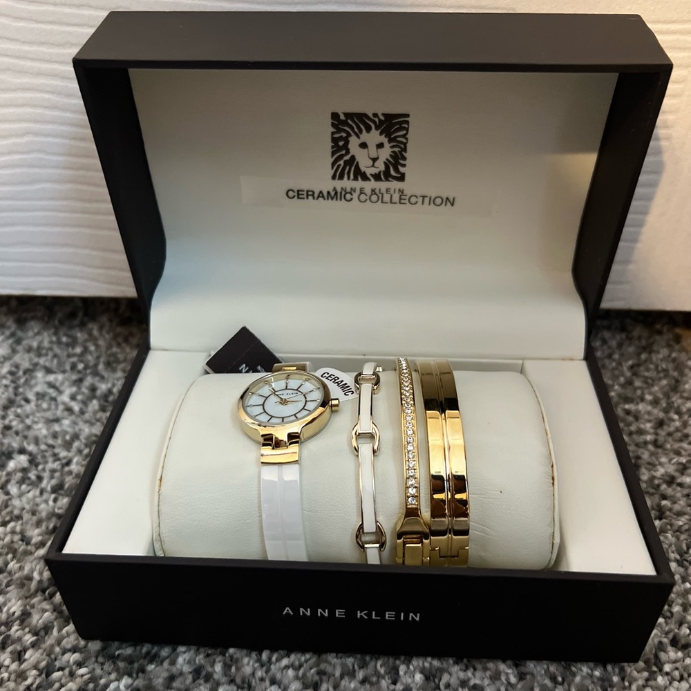 Anne Klein ceramic watch set🤍✨